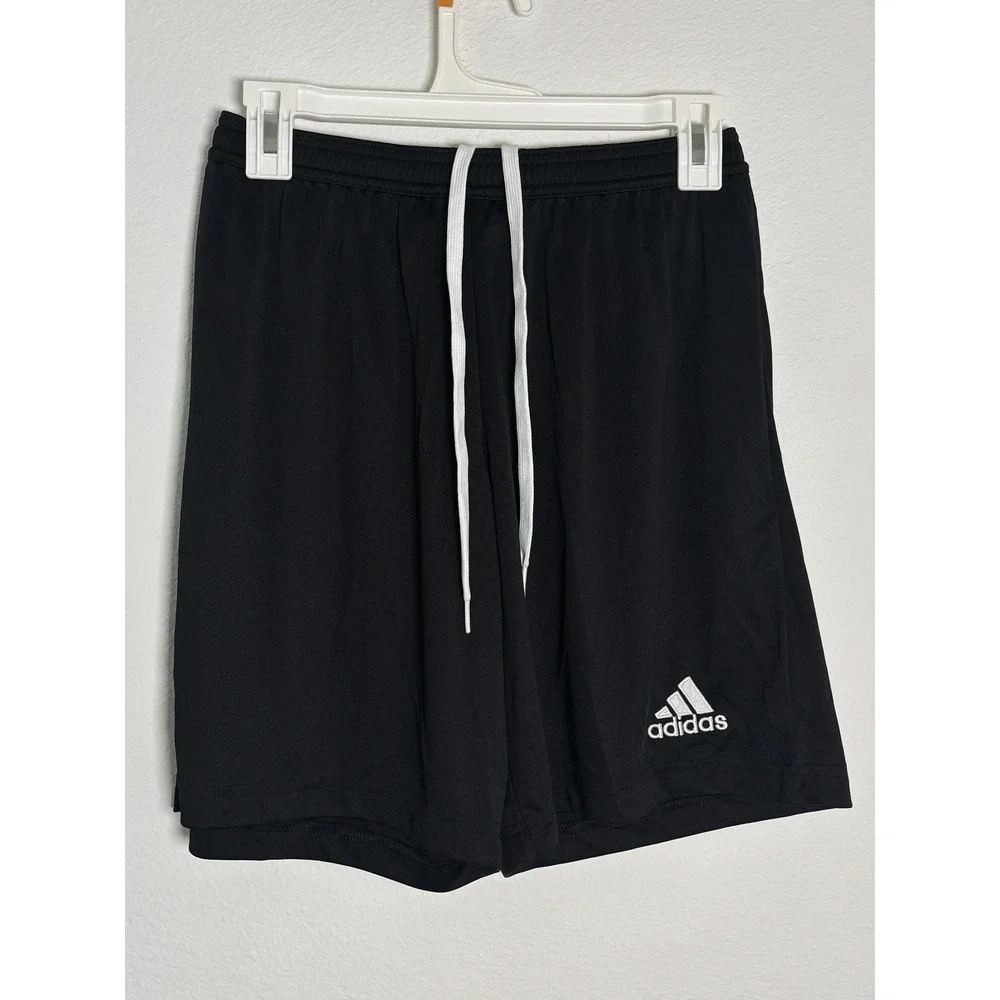 Adidas Aeroready Mens Soccer Training Shorts Black White Logo Size Medium